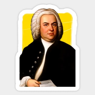 German Composer Johann Sebastian Bach illustration Sticker